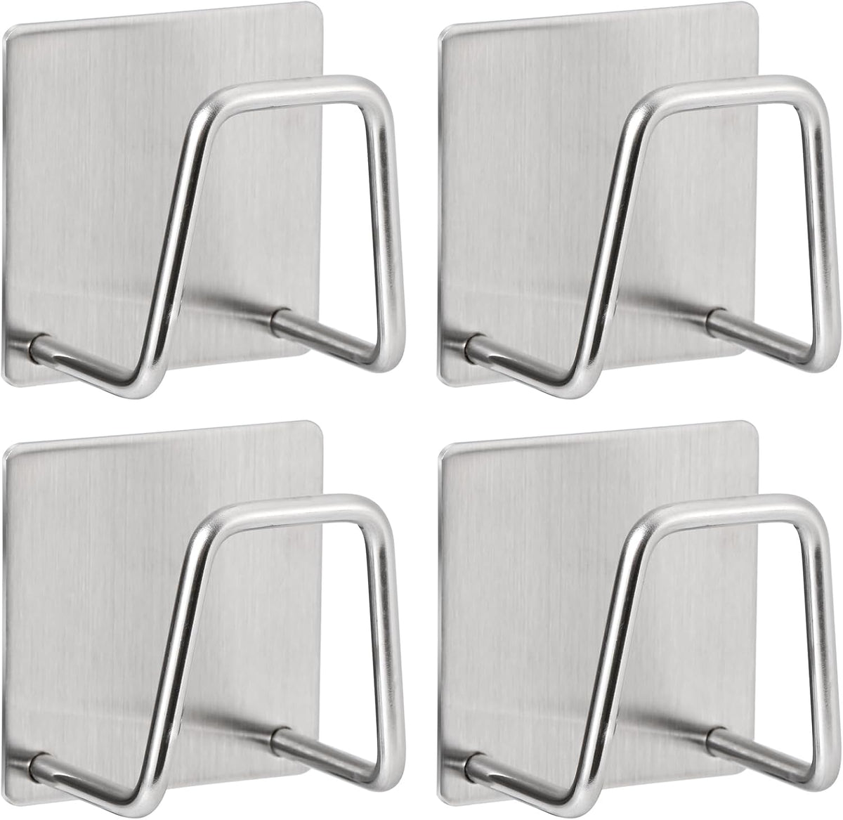 Luckyiren 2-Pack Stainless Steel Sponge Holder for Kitchen Sink - Rustproof Brushed SUS304 Sponge Caddy Organizer.