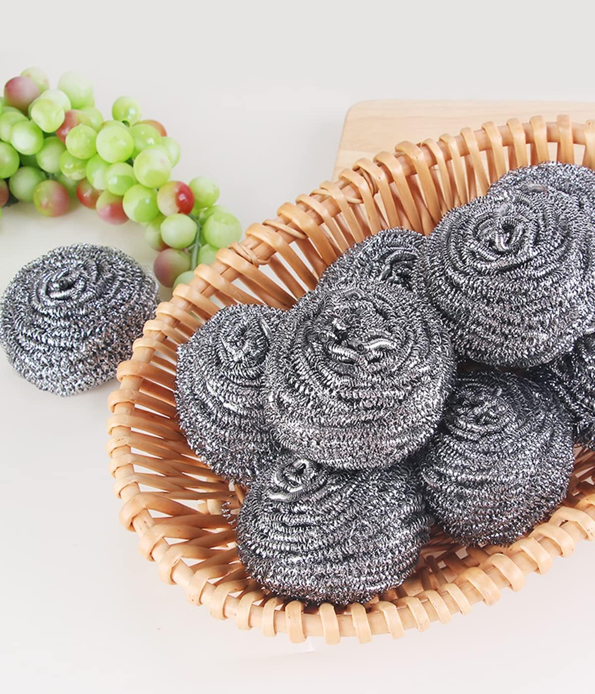 Docduet 6Pcs Steel Wool Scrubbers - Flexible Scrubber Pads for Cleaning Dishes.