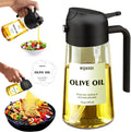 2 in 1 Glass Oil Sprayer & Dispenser.16oz/470ml Olive Cooking.