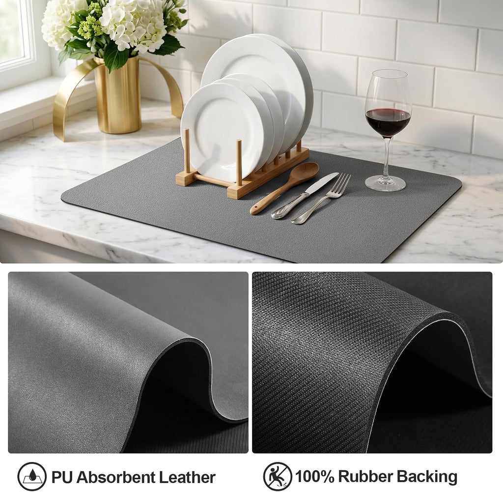 Ecotrim - Dish Drying Mat for Kitchen Counter | Coffee Bar Mat for Countertops