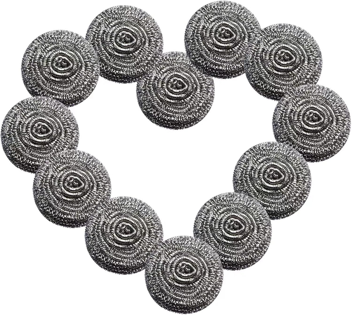 Docduet 6Pcs Steel Wool Scrubbers - Flexible Scrubber Pads for Cleaning Dishes.