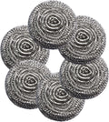 Docduet 6Pcs Steel Wool Scrubbers - Flexible Scrubber Pads for Cleaning Dishes.